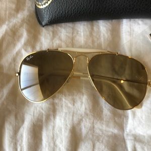 Women’s ray bans white gold aviator